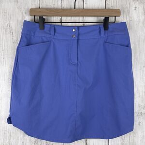 Adidas Skort Women 8 Blue Performance Athletic Built-In Short Mini Golf Tennis